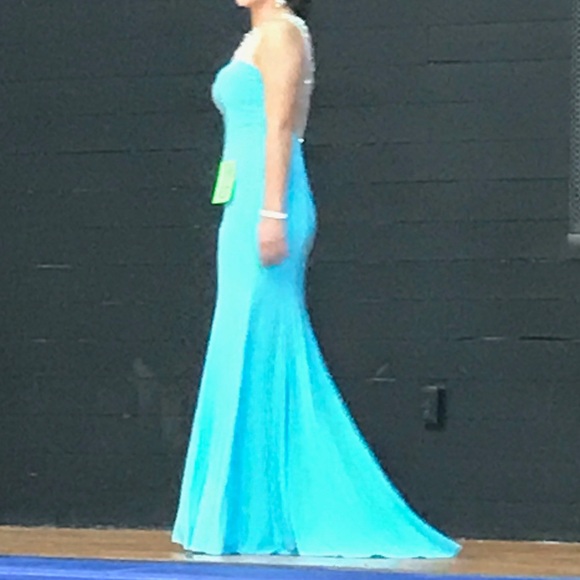 Pageant/prom light blue dress. - Picture 3 of 8